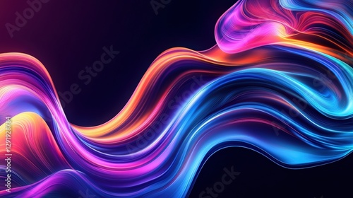Abstract colorful lines background design with smooth curves and gradients for creative projects and presentations