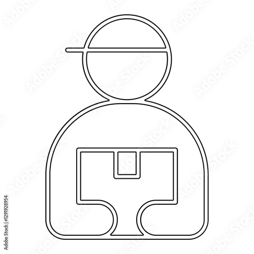 Delivery icon in line style