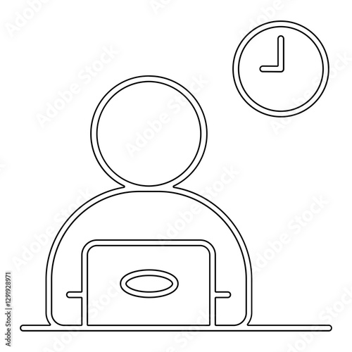 Working icon in line style