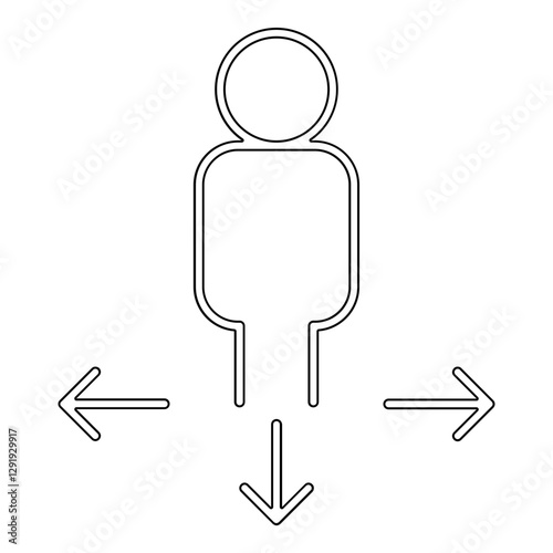 Problem icon in line style