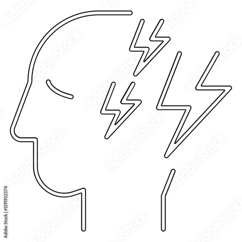 Depression icon in line style