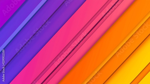 Layers of brightly colored paper diagonally overlapping used as modern background