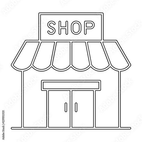 Shop icon in line style