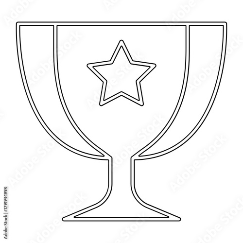 Trophy icon in line style
