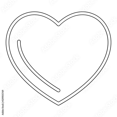 Love icon in line style