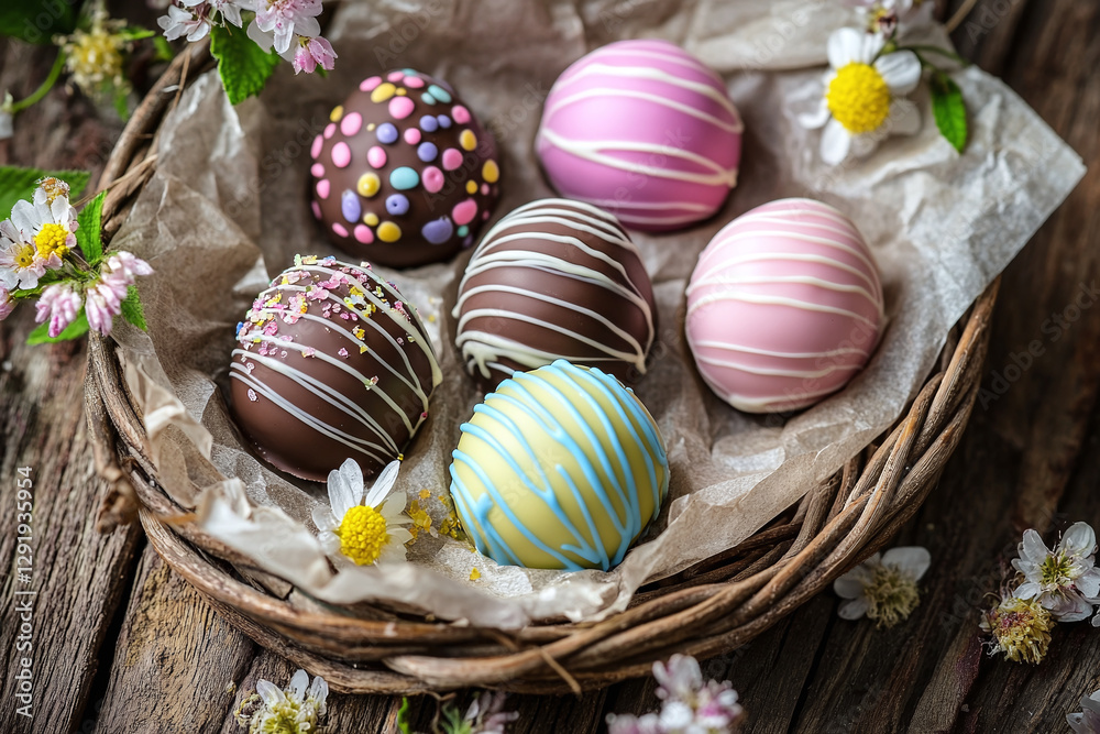 Obraz premium Handcrafted Gourmet Easter Egg Confections