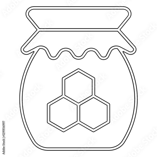 Honey icon in line style
