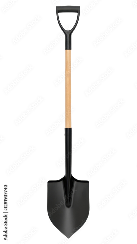 spring season equipment, Shovel with a wooden handle isolated on a white background. spring season equipment, Shovel with a wooden handle isolated on a white background.