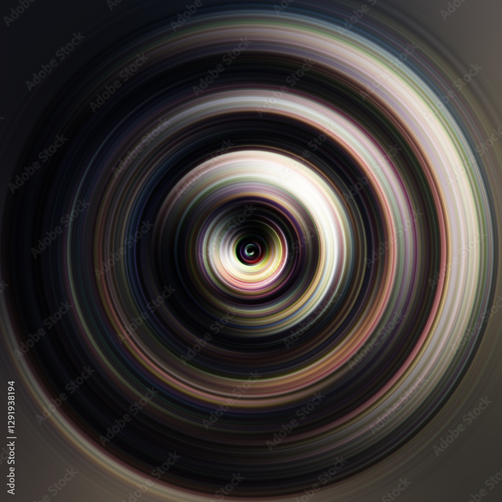 Fototapeta premium Colorful radial motion effect. Abstract rounded background. Color curves and sphere. Multi color gradient rings and circles wallpaper. Colored texture backdrop and banner.