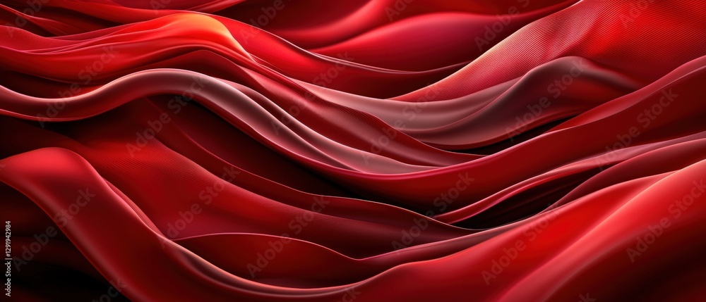 Obraz premium Red silk fabric background with smooth texture and natural draping for design and decoration purposes