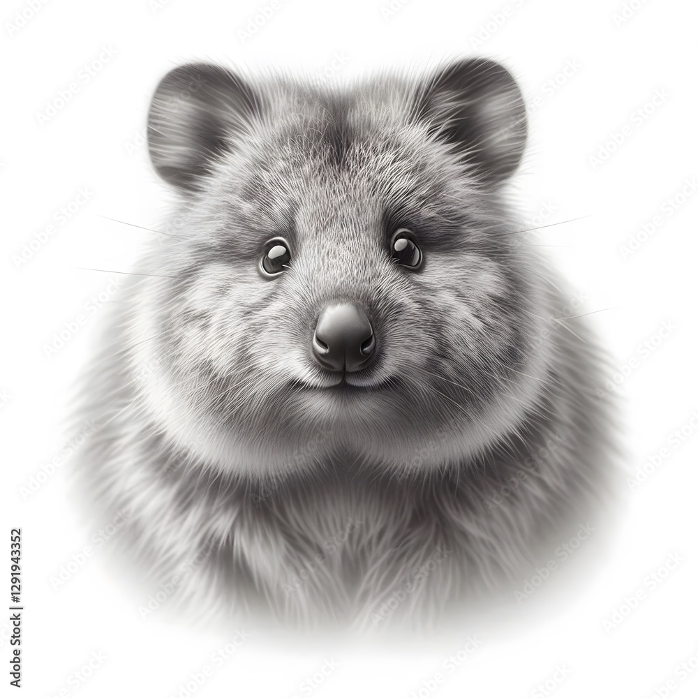 흰 배경, 쿼카, 펜슬 드로잉, jpeg (white background, Quokka, pencil drawing, jpeg) 흰 배경, 쿼카, 펜슬 드로잉, jpeg (white background, Quokka, pencil drawing, jpeg)
