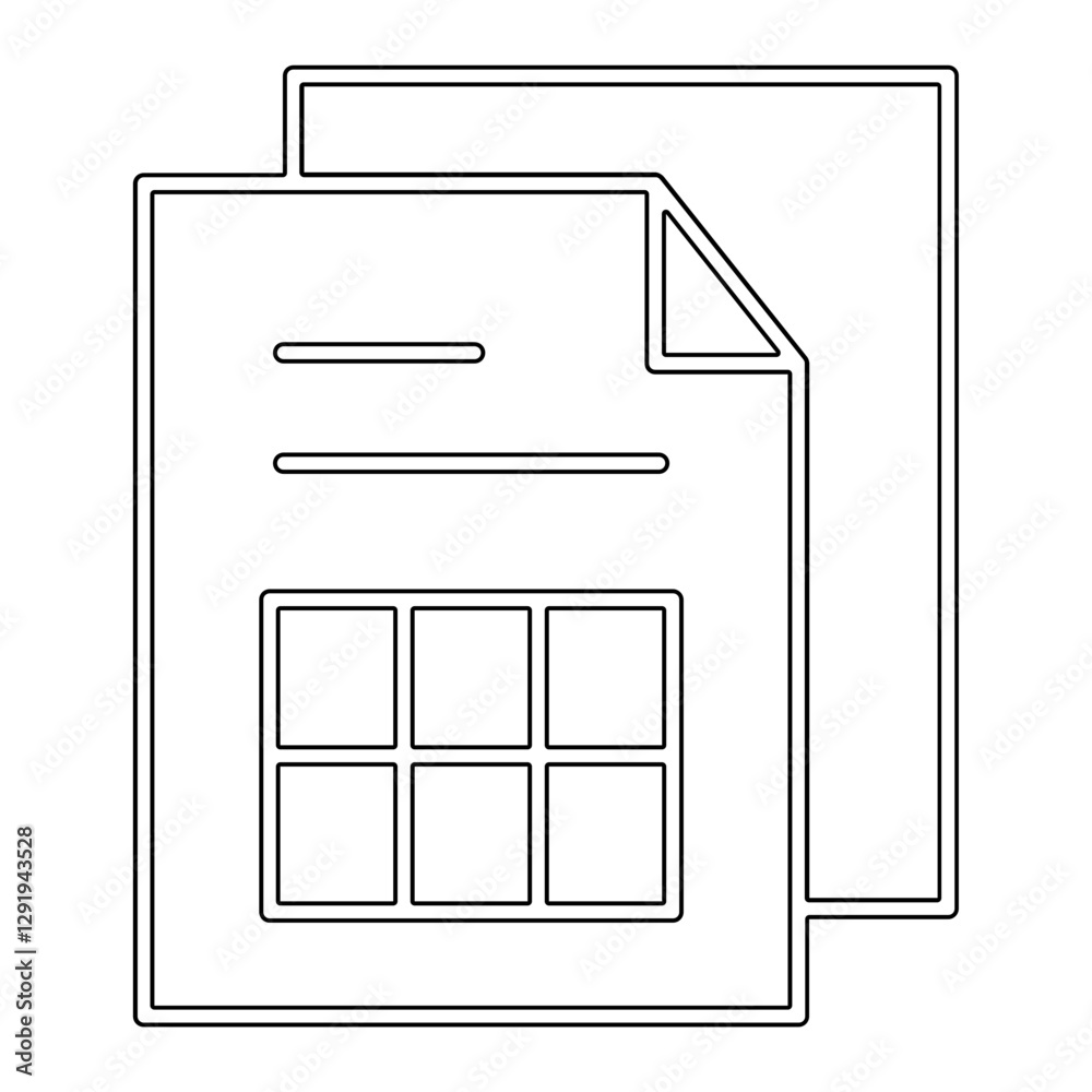 Report icon in line style Report icon in line style
