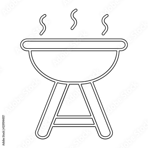 Barbecue grills icon in line style