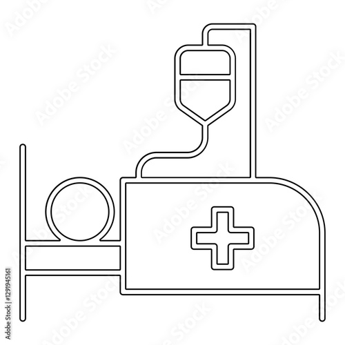 Patient icon in line style