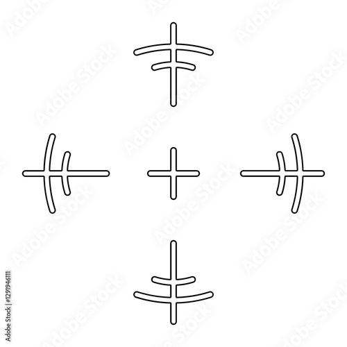 Target, aim icon in line style
