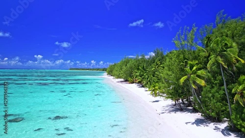 The Pristine Beauty of Aitutaki’s Tamanu Beach: A Drone's Perspective