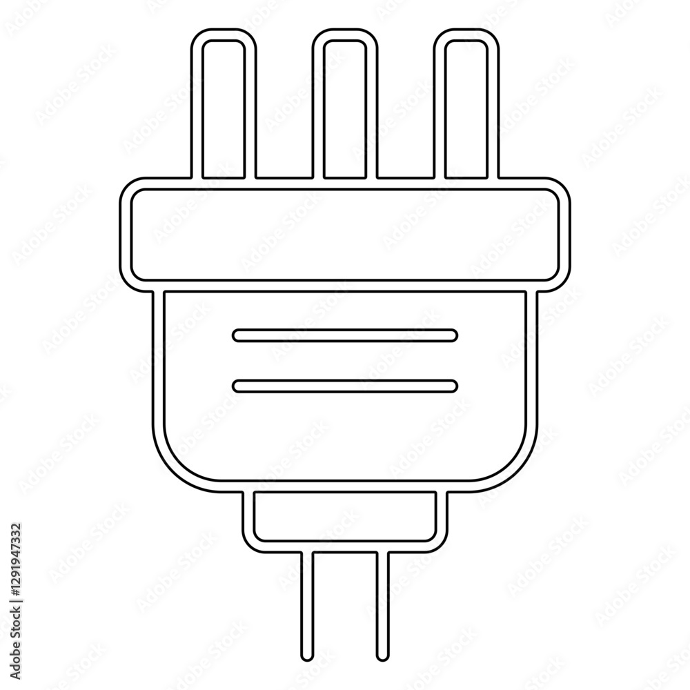 Obraz premium Plug icon in line style