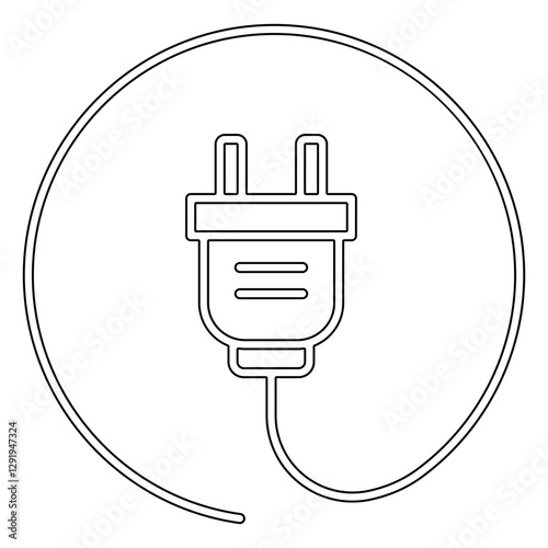 Plug icon in line style