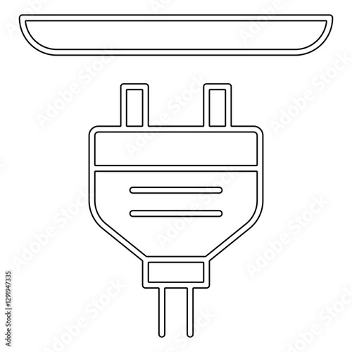 Plug icon in line style