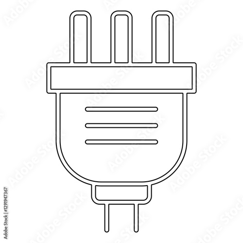 Plug icon in line style