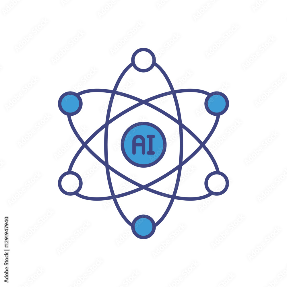 Artificial Intelligence vector icon stock illustration Artificial Intelligence vector icon stock illustration