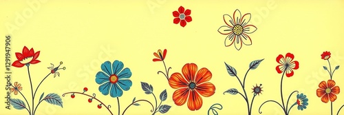 Timeworn Botanical Illustrations on Yellowed Parchment