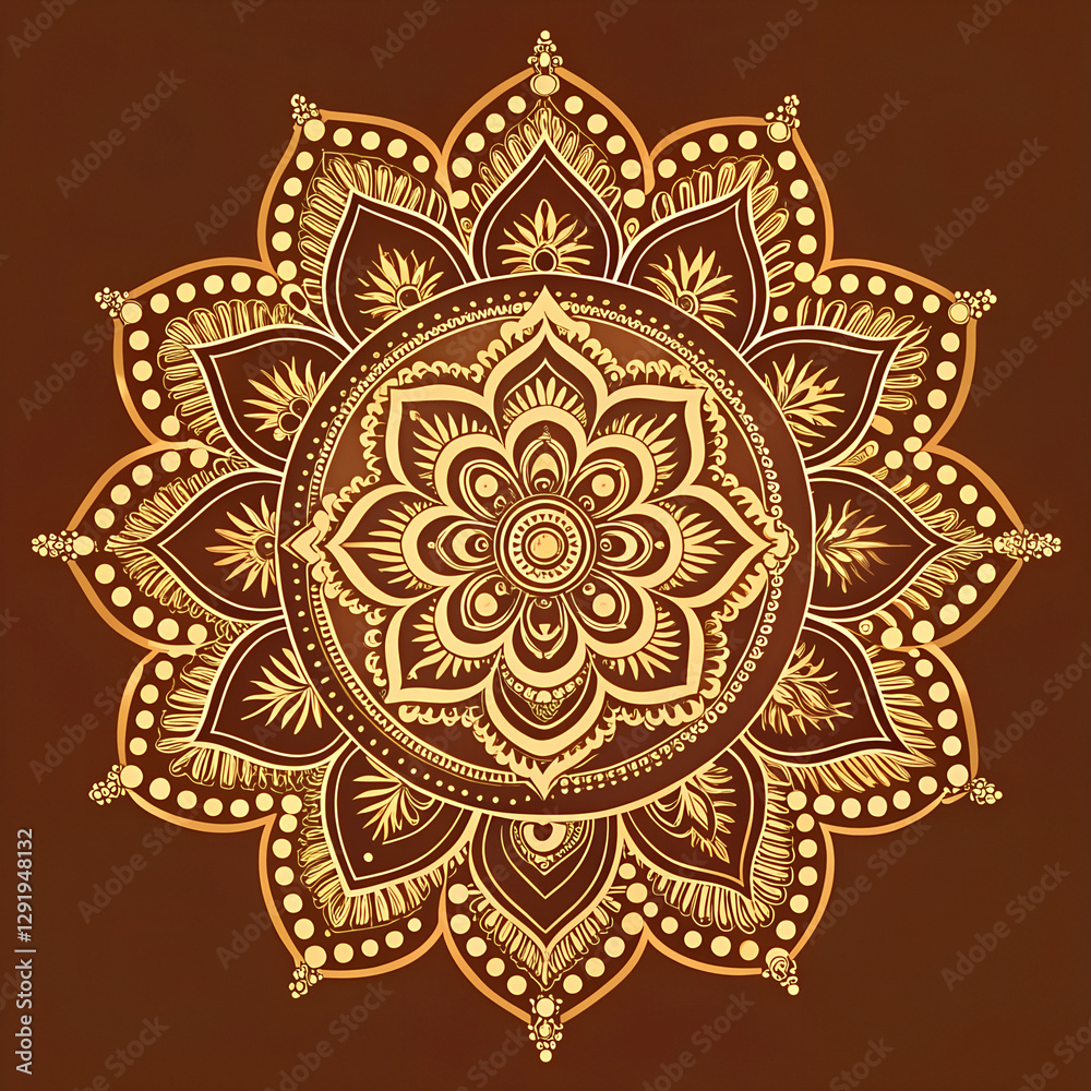 Naklejka premium Beautiful decorative mandala design background.