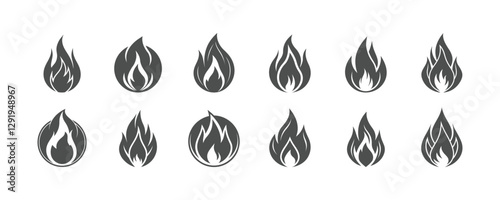 Fire flame icons