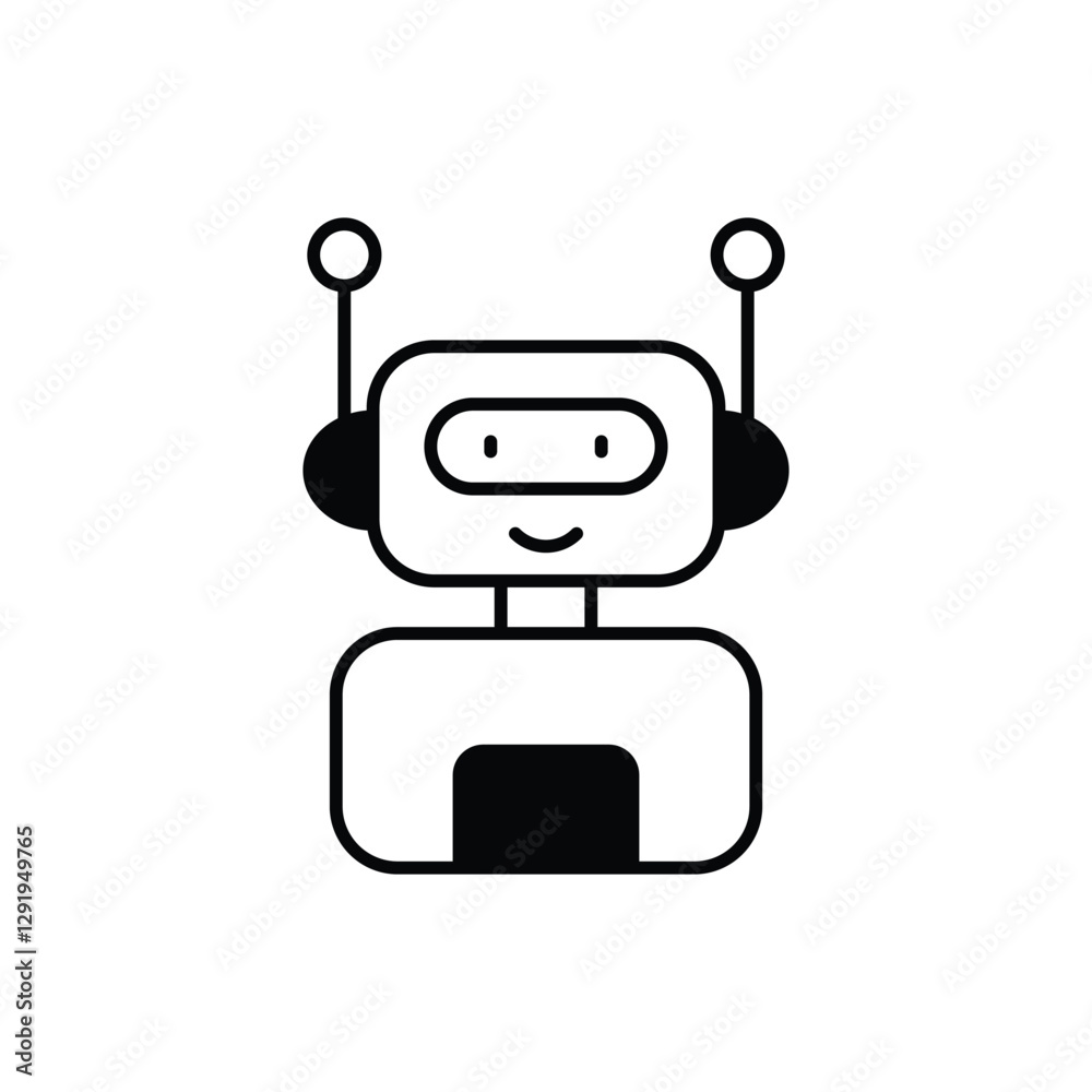 Robotics vector icon stock illustration Robotics vector icon stock illustration