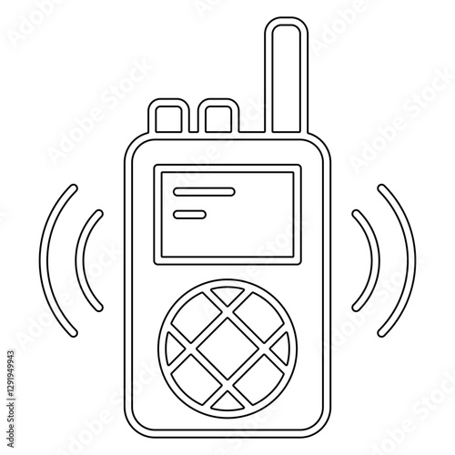 Radio communication icon in line style