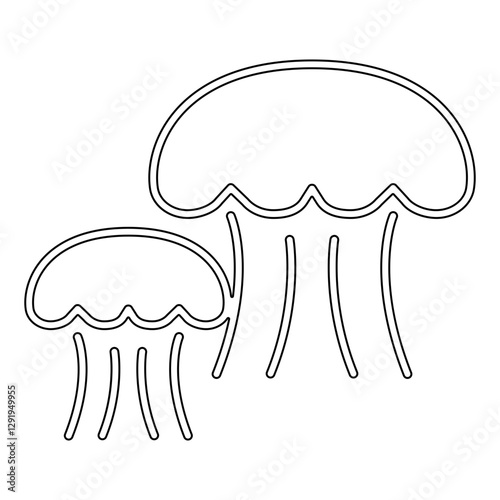 Nuclear bomb icon in line style