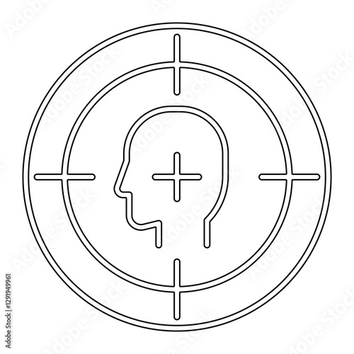 Target icon in line style