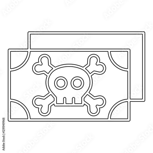 corruption icon in line style