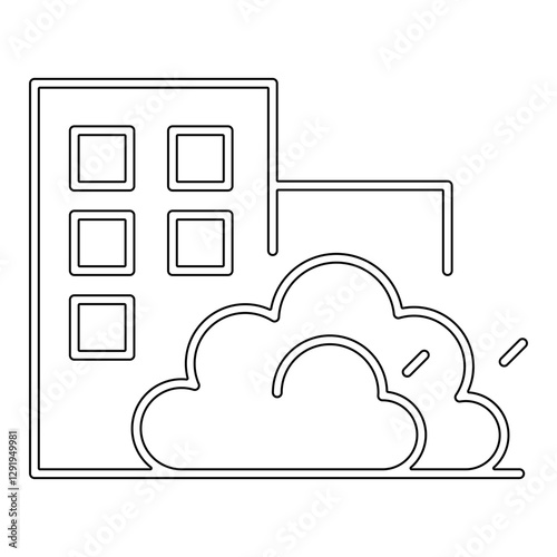 Riot icon in line style