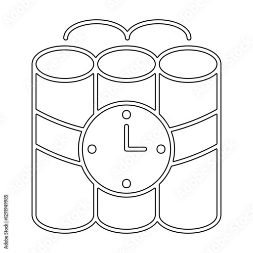 Dynamite icon in line style