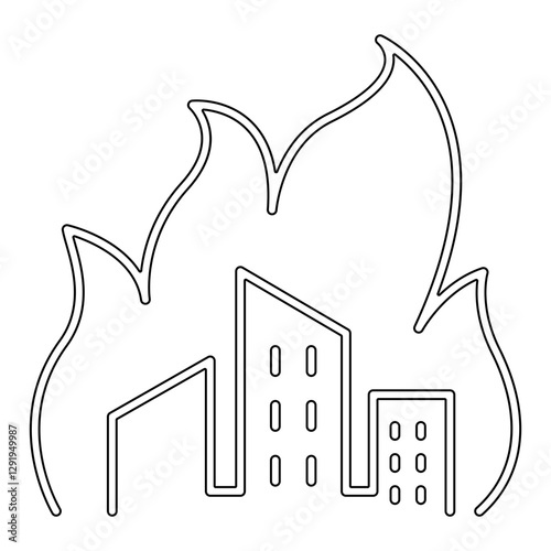 Riot icon in line style