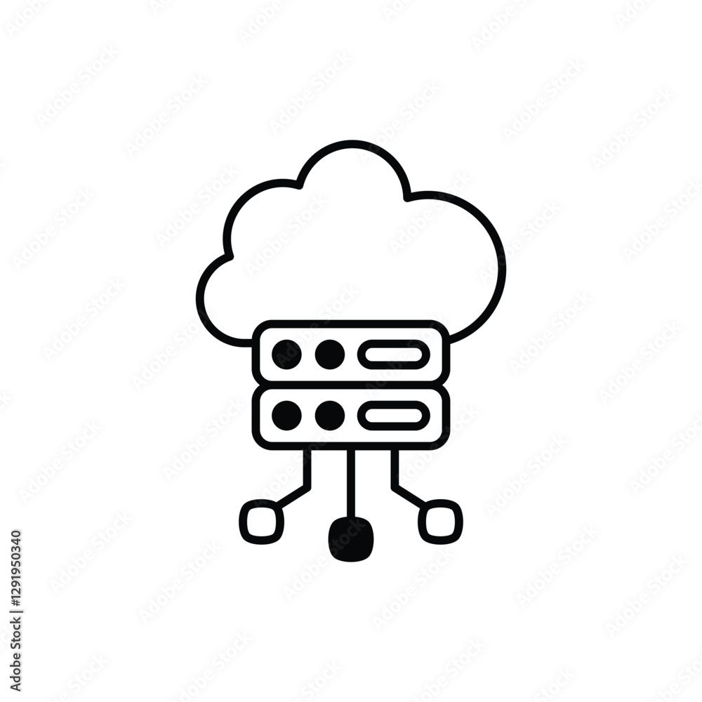 Big data vector icon stock illustration Big data vector icon stock illustration