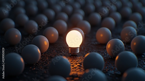 Illuminated Idea Amidst Conformity (1)
