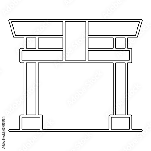 Torii icon in line style