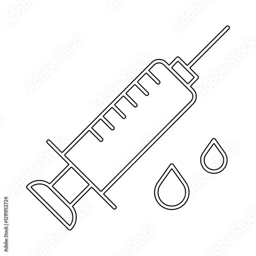 Injection icon in line style