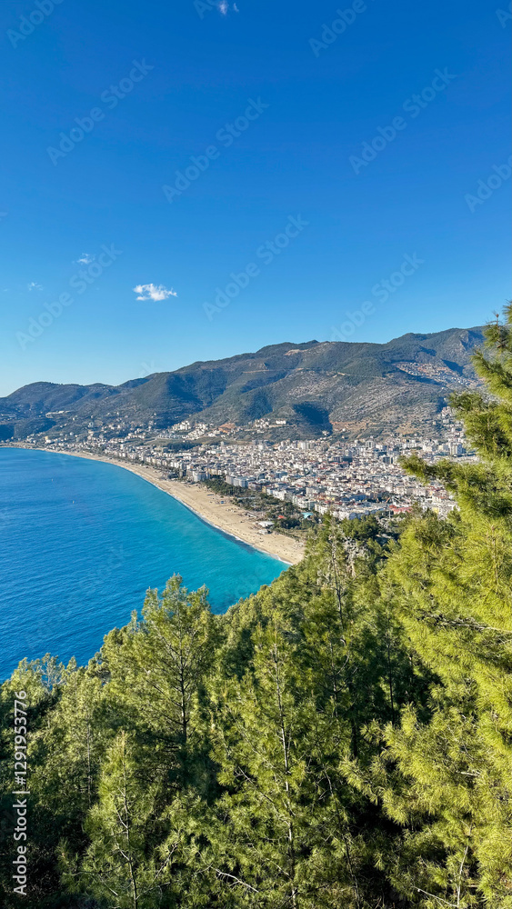 Obraz premium Coastal city landscape. High quality photo