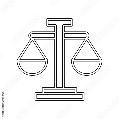 Justice icon in line style