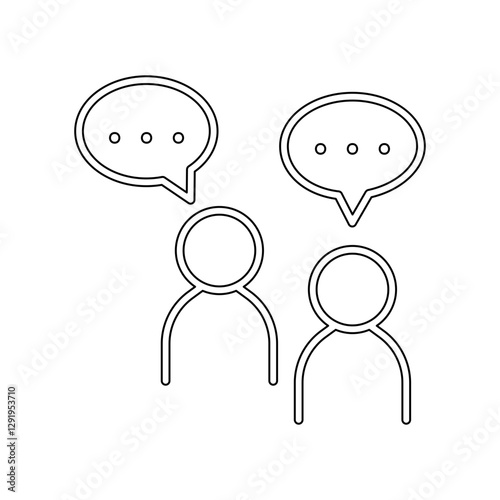 debate icon in line style