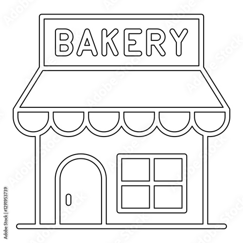Bakery shop icon in line style