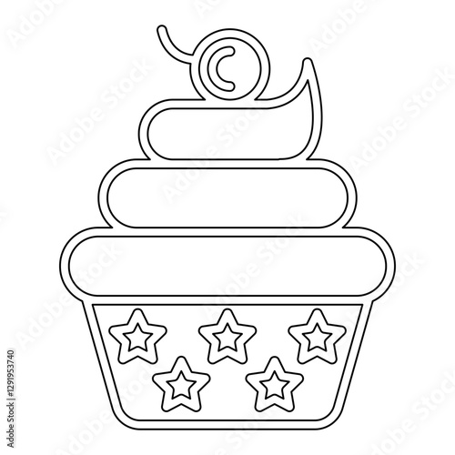 Mousse icon in line style