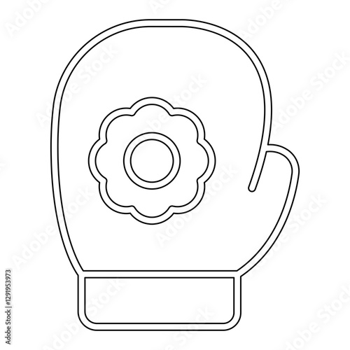 Oven glove icon in line style