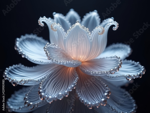 crystal flower on a black background photo