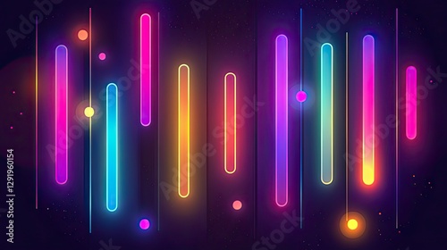 abstract background with colorful neons, colored neon contours, abstract colored wallpaper