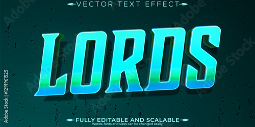 Lord editable text effect, editable blade and sword text style