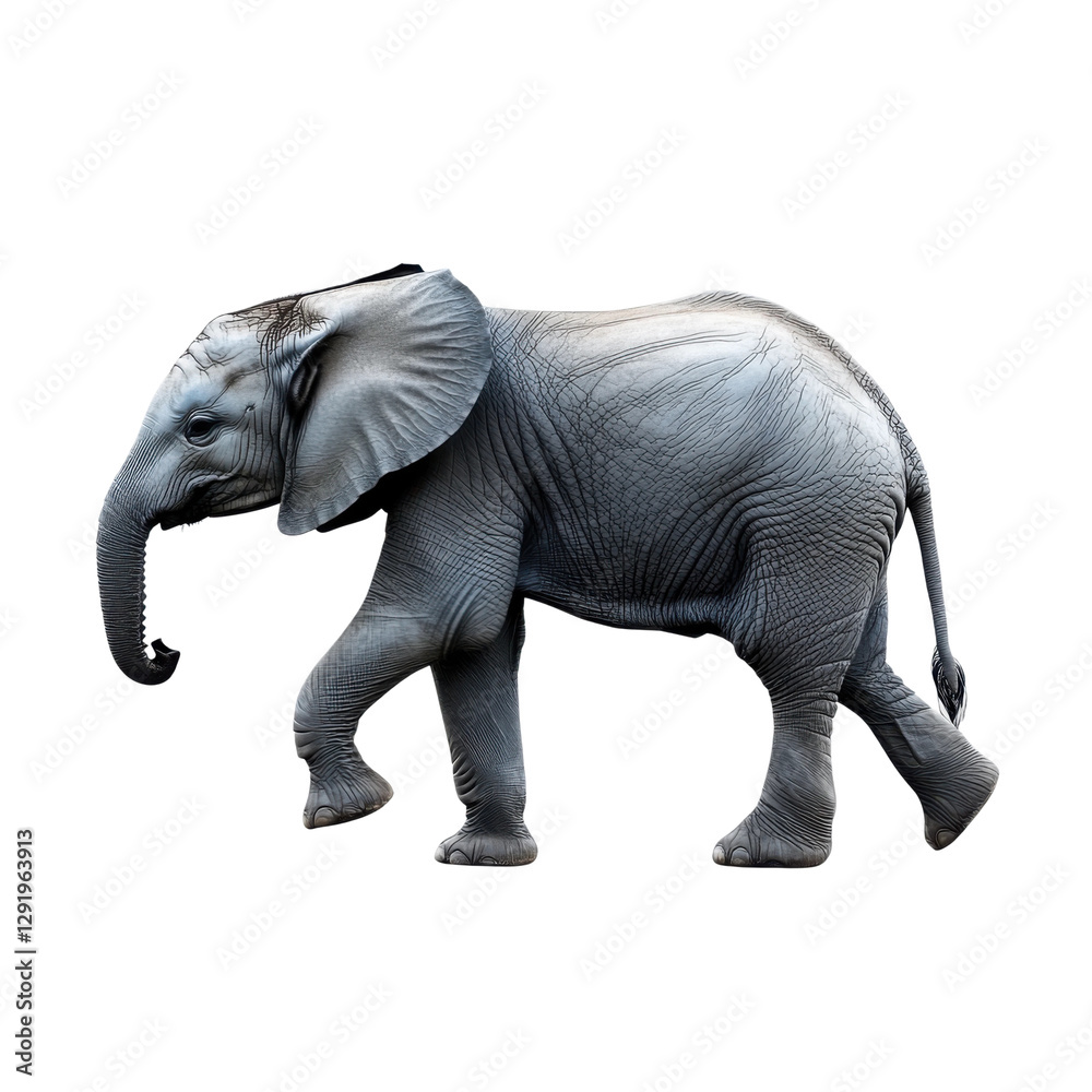 Obraz premium Baby elephant safari portrait in africa wildlife photography natural habitat captivating viewpoint